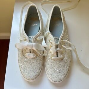 Kate Spade Women's Glitter Sneakers - Cream